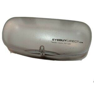 Eyebuydirect Transparent Hard Plastic Glasses Case With Snap Closure A416